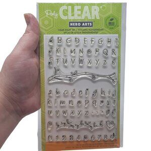 Hero Arts CL141 Clear Stamps, Fanciful Swirl Alphabet
